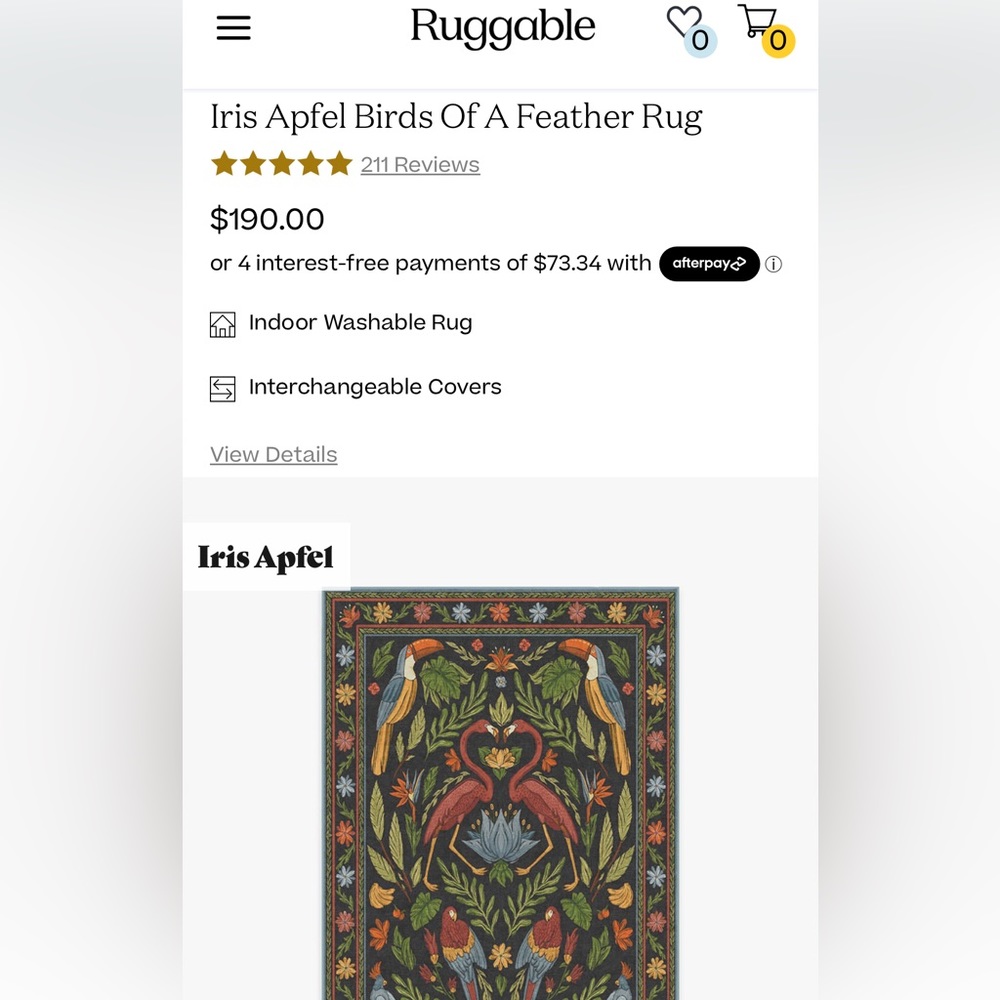 Ruggable Birds of a Feather rug